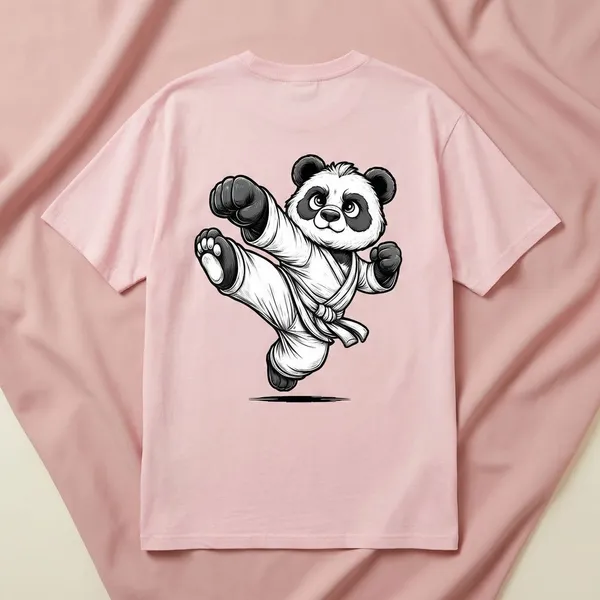 Pink_Cotton_Premium_Karate_Panda_Graphic_Oversized_T-Shirt_For_Women
