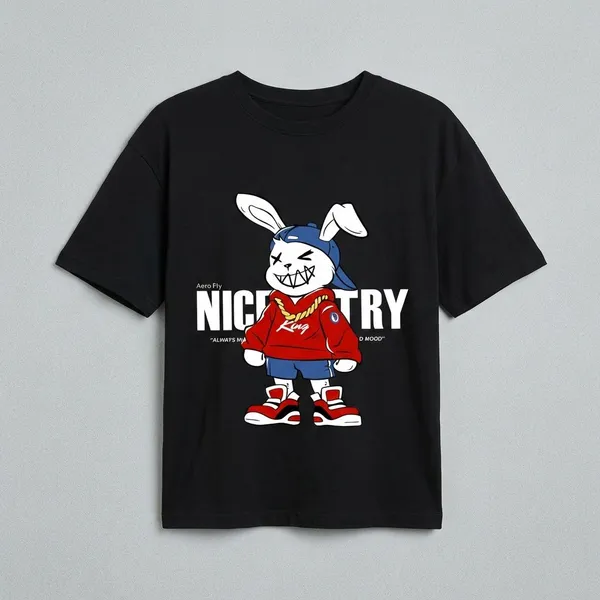 Black_Cotton_Premium_Nice_Try_Bunny_Graphic_Oversized_T-Shirt_For_Women