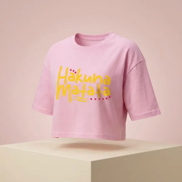 Pink_Cotton_Premium_Hakuna_Matata_Lion_King_Graphic_Crop_Top_For_Women