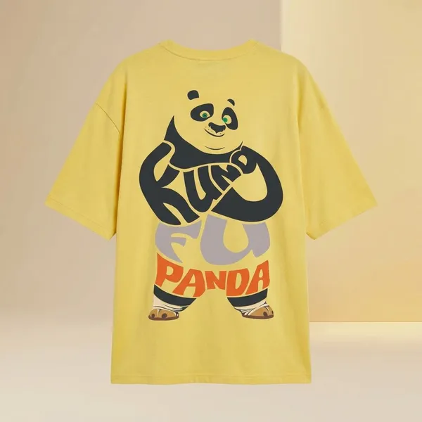 Yellow_Cotton_Premium_Kung_Fu_Panda_Text_Graphic_Oversized_T-Shirt_For_Women