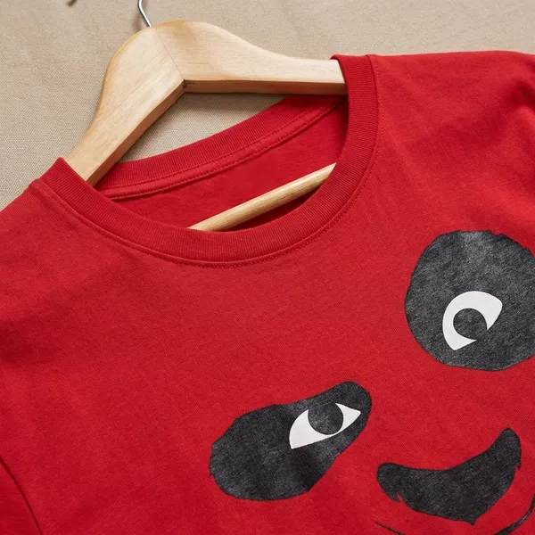 Red_Cotton_Premium_Panda_Face_Graphic_Long_T-Shirt_For_Women