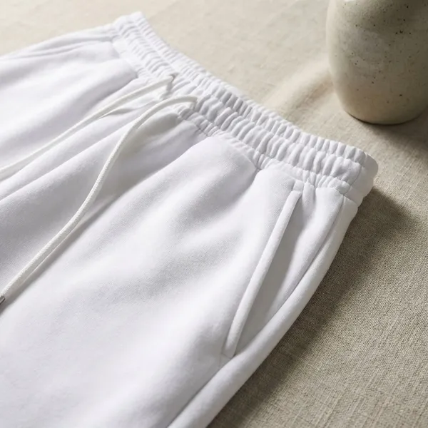 White_Cotton_Premium_Sweat_Comfortable_Loungewear_Pants_For_Men