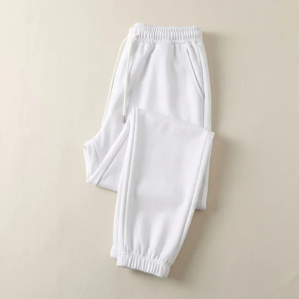 White_Cotton_Premium_Sweat_Comfortable_Loungewear_Pants_For_Men