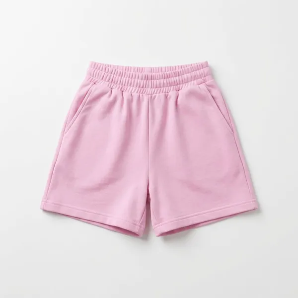 Pink_Cotton_Premium_Casual_Loose_Fit_Athleisure_Shorts_For_Women