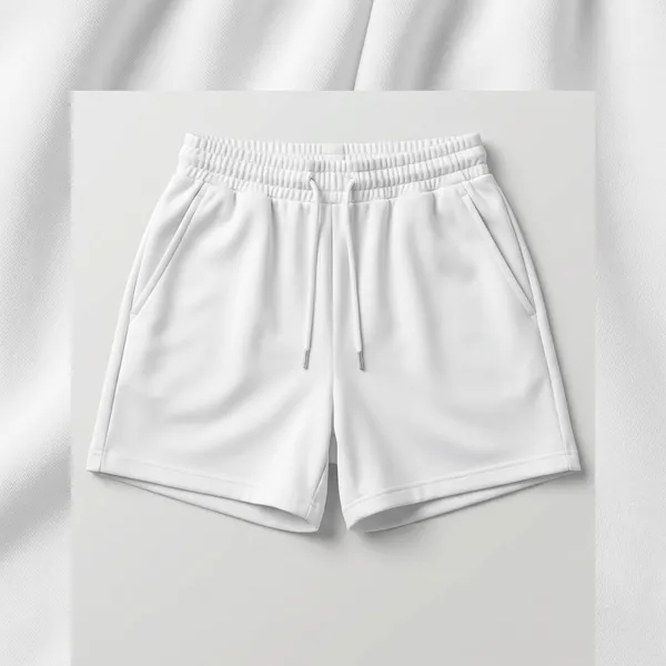 White_Cotton_Premium_Casual_Loose_Fit_Athleisure_Shorts_For_Women