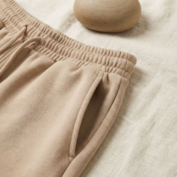 Beige_Cotton_Premium_Casual_Loose_Fit_Athleisure_Shorts_For_Women