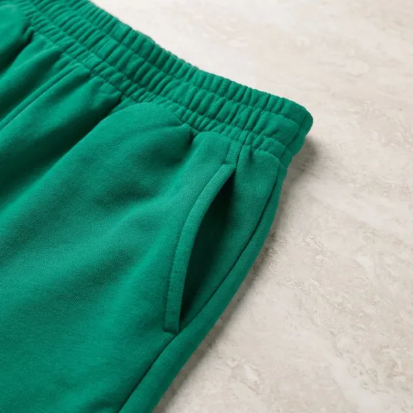 Green_Cotton_Premium_Casual_Loose_Fit_Athleisure_Shorts_For_Women