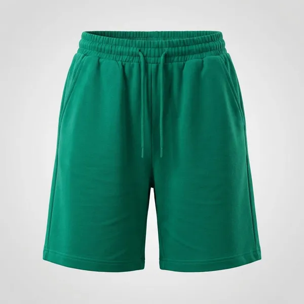 Green_Cotton_Premium_Casual_Loose_Fit_Athleisure_Shorts_For_Women