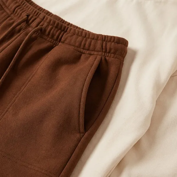 Brown_Cotton_Premium_Casual_Loose_Fit_Athleisure_Shorts_For_Women