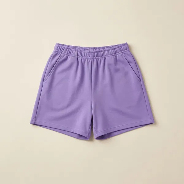 Purple_Cotton_Premium_Casual_Loose_Fit_Athleisure_Shorts_For_Women