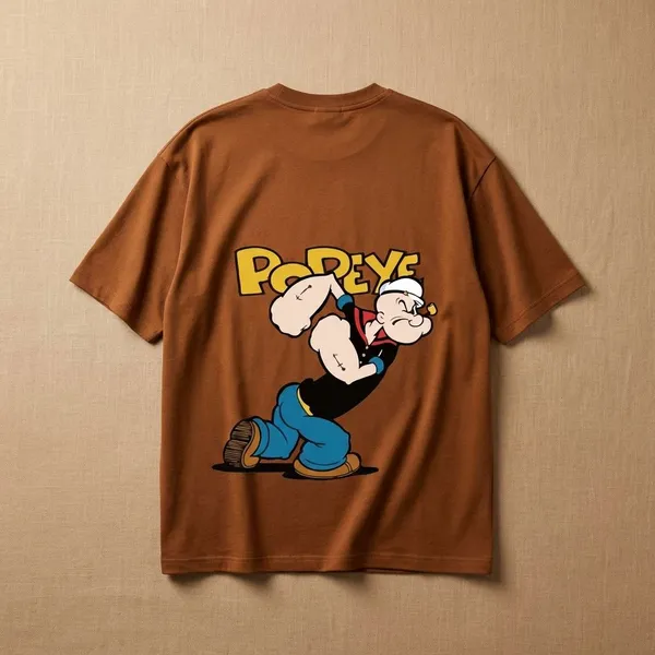 Brown_Cotton_Premium_Popeye_The_Sailor_Man_Oversized_Cartoon_Tee_T-Shirt_For_Men