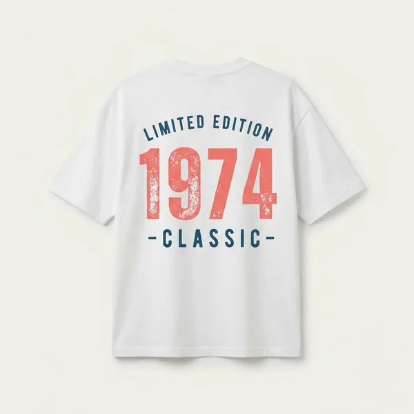 White_Cotton_Premium_Limited_Edition_1974_Classic_Birthday_And_Anniversary_Tee_Oversized_T-Shirt_For_Men