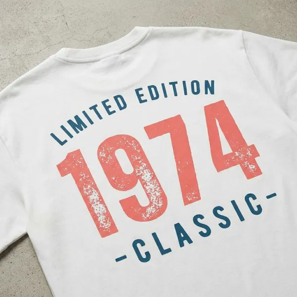White_Cotton_Premium_Limited_Edition_1974_Classic_Birthday_And_Anniversary_Tee_Oversized_T-Shirt_For_Men