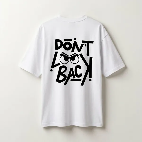 White_Cotton_Premium_Don'T_Look_Back_Eye_Graphic_Statement_Tee_Oversized_T-Shirt_For_Men