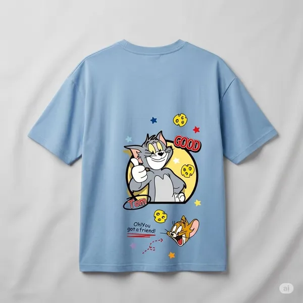 Light_Blue_Cotton_Premium_Tom_&_Jerry_Good_Graphic_Cartoon_Tee_Oversized_T-Shirt_For_Men