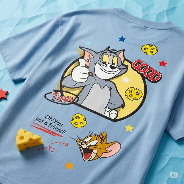 Light_Blue_Cotton_Premium_Tom_&_Jerry_Good_Graphic_Cartoon_Tee_Oversized_T-Shirt_For_Men