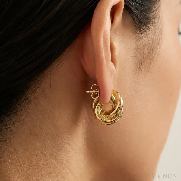 Gold_Plated_22_K_Intertwined_Knot_Stud_Earrings