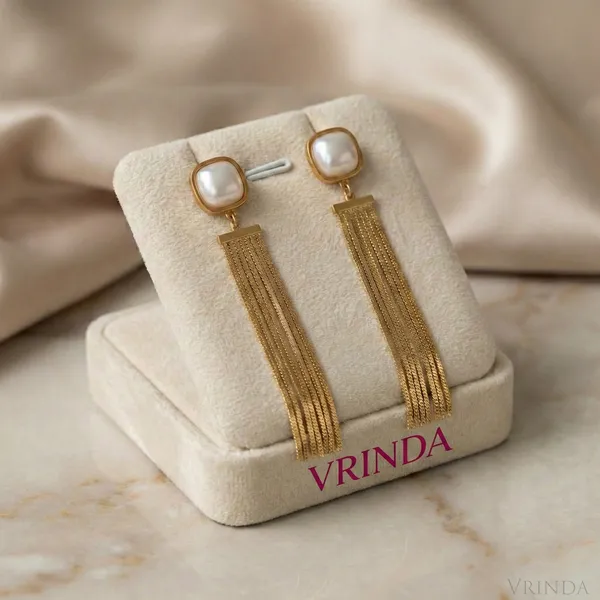 Gold_Plated_22_K_Pearl_Tassel_Drop_Earrings