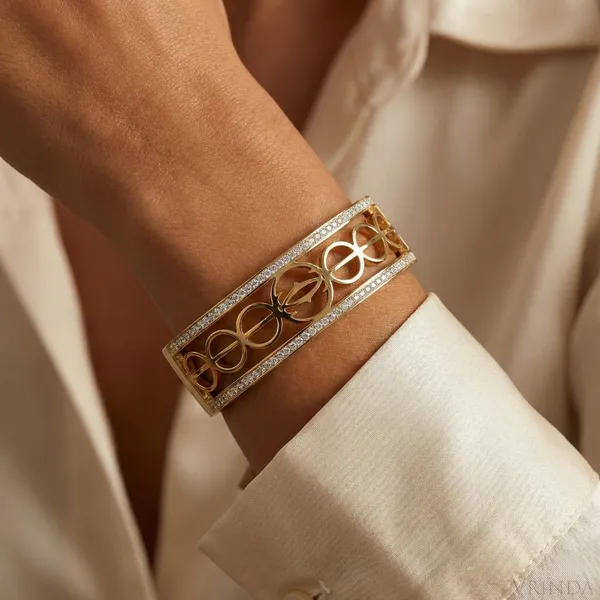 Gold_Plated_22_K_Eternal_Circle_Bracelet_For_Women