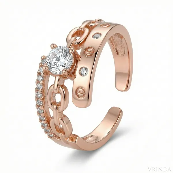 Rose_Gold_18_K_Plated_Triple_Layered_Ring_For_Women