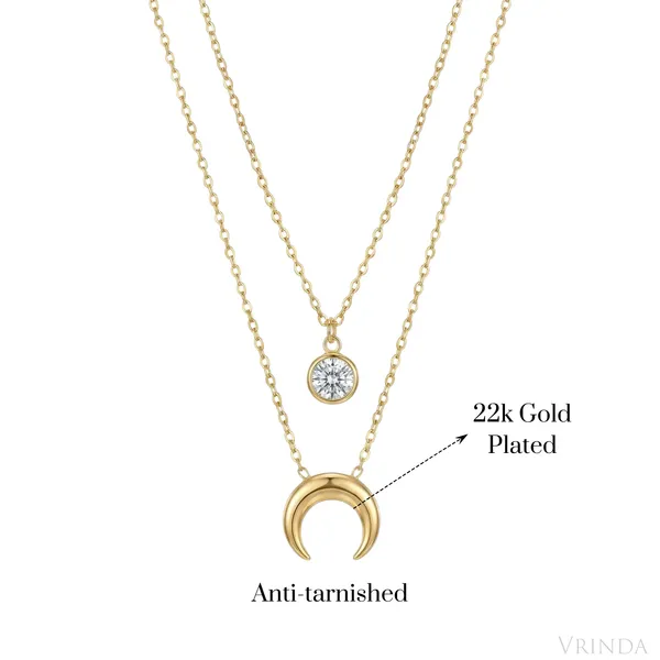 Gold_Plated_22_K_Celestial_Double_Layered_Necklace_For_Women