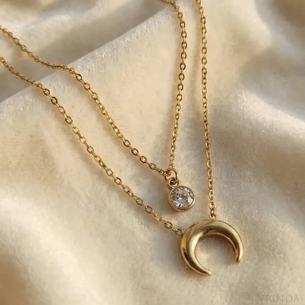 Gold_Plated_22_K_Celestial_Double_Layered_Necklace_For_Women