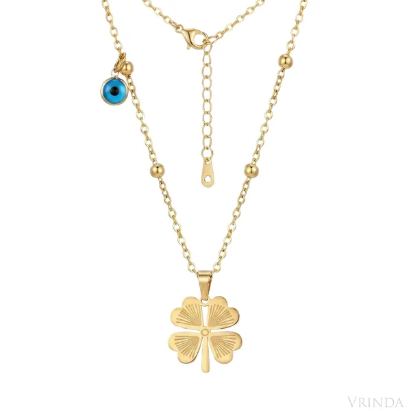 Gold_Plated_22_K_Evil_Eye_Clover_Necklace_For_Women