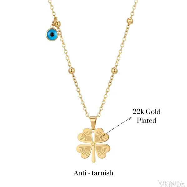 Gold_Plated_22_K_Evil_Eye_Clover_Necklace_For_Women
