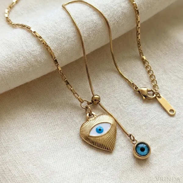 Gold_Plated_22_K_Evil_Eye_Heart_Pendant_Necklace_For_Women