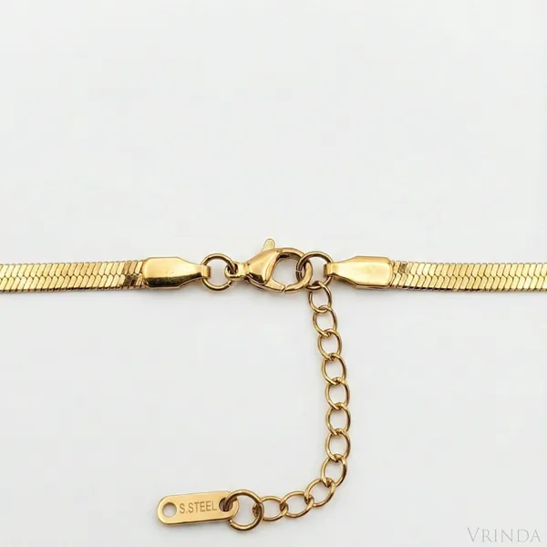 Gold_Plated_22_K_Bow_Ribbon_Necklace_For_Women