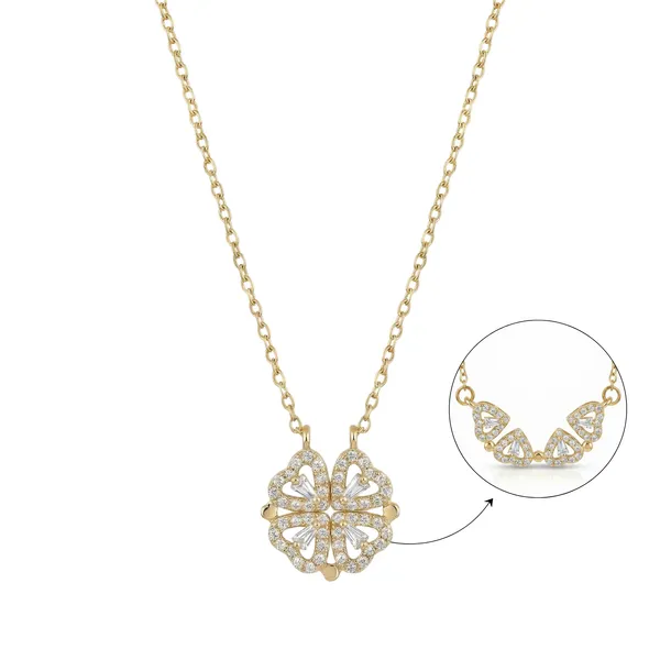 Gold_Plated_22_K_2_In_1_Magnetic_Clover_And_Four_Heart_Necklace_For_Women