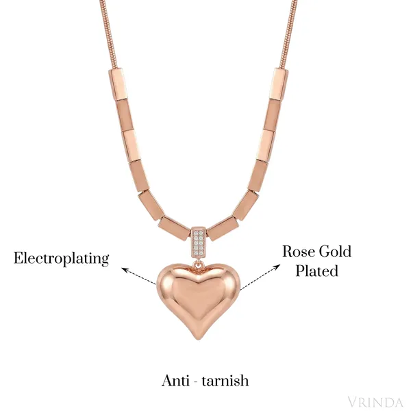Rose_Gold_Plated_18_K_Heart_Pendant_Necklace_For_Women