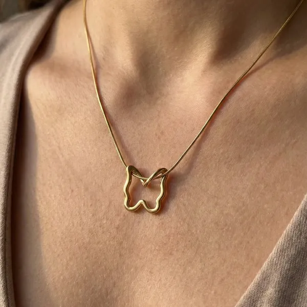 Gold_Plated_22_K_Eternal_Butterfly_Necklace_For_Women