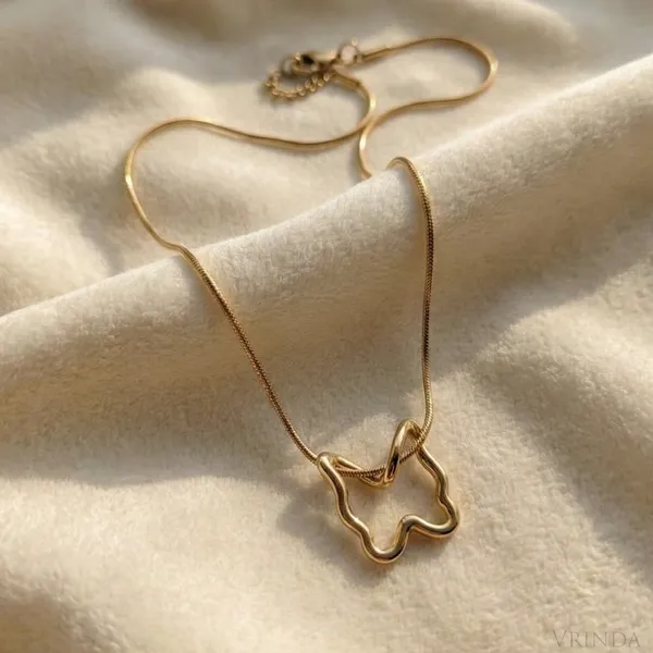 Gold_Plated_22_K_Eternal_Butterfly_Necklace_For_Women