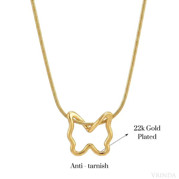 Gold_Plated_22_K_Eternal_Butterfly_Necklace_For_Women
