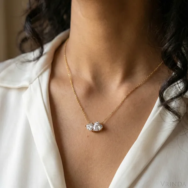 Gold_Plated_22_K_Twin_Crystal_Heart_Necklace_For_Women