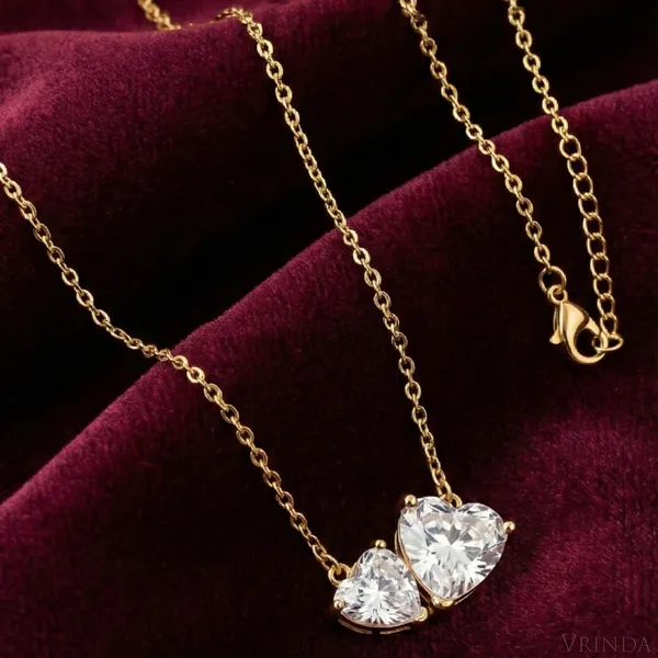 Gold_Plated_22_K_Twin_Crystal_Heart_Necklace_For_Women