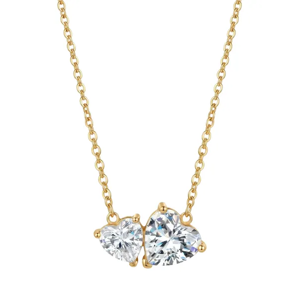 Gold_Plated_22_K_Twin_Crystal_Heart_Necklace_For_Women