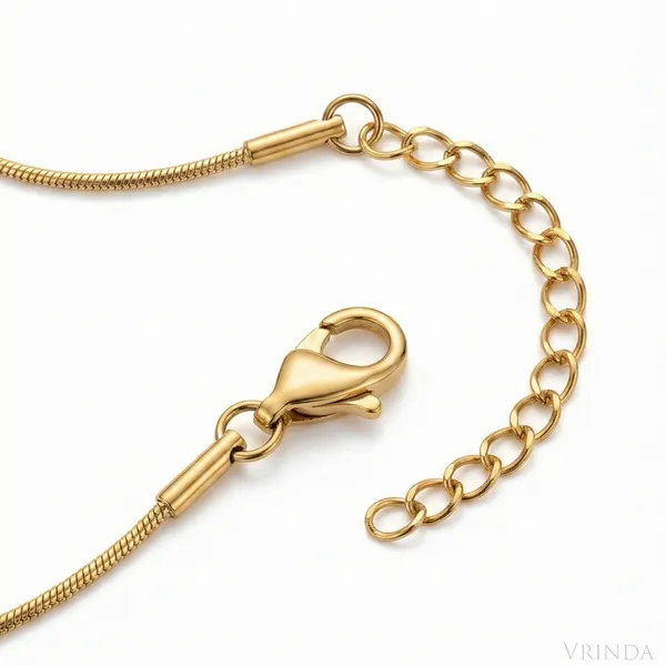 Gold_Plated_22_K_Puffy_Heart_Pendant_Necklace_For_Women