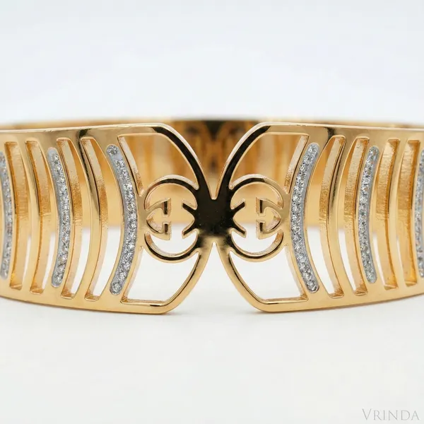 Gold_Plated_22_K_Crystal_Studded_Designer_Cuff_Bracelet_For_Women