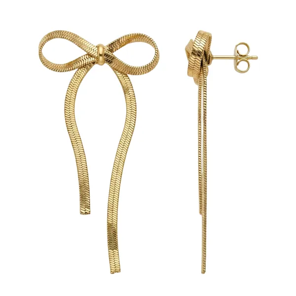 Gold_Plated_22_K_Herringbone_Bow_Drop_Earrings