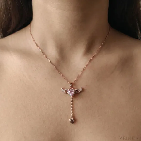 Rose_Gold_Angel_Wing_Heart_Necklace_For_Women
