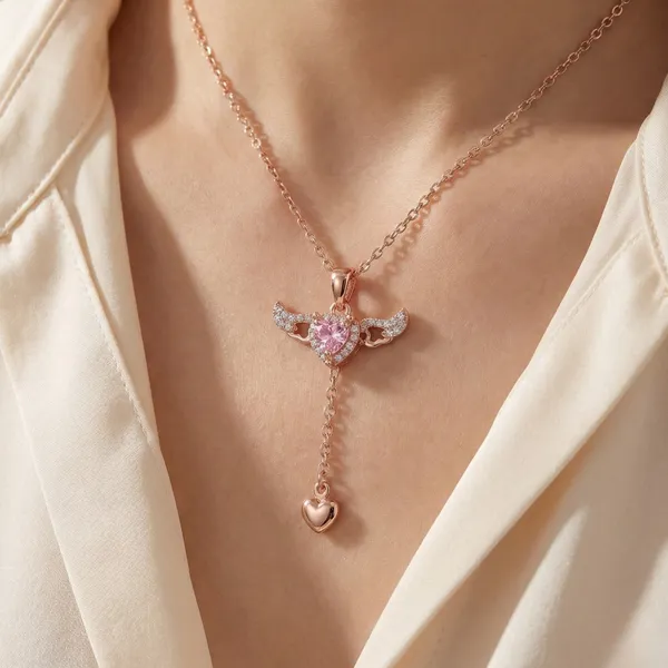 Rose_Gold_Angel_Wing_Heart_Necklace_For_Women