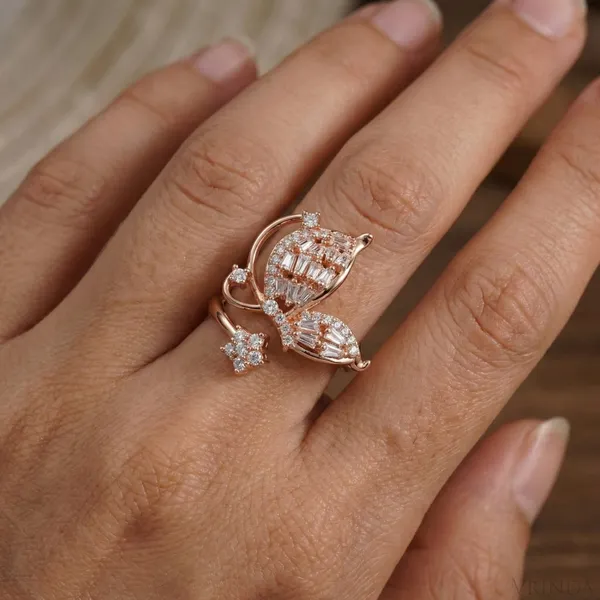 Rose_Gold_18_K_Plated_Butterfly_And_Floral_Ring_For_Women