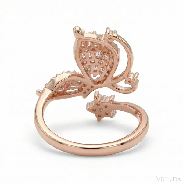 Rose_Gold_18_K_Plated_Butterfly_And_Floral_Ring_For_Women