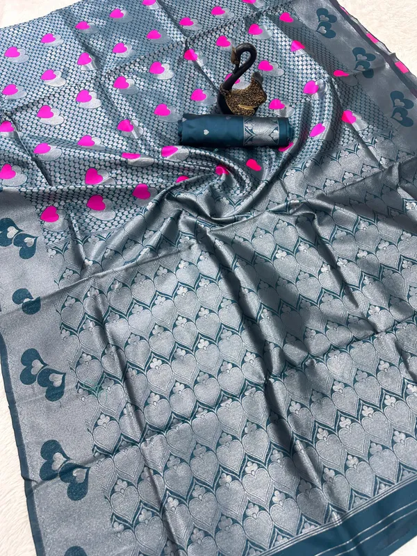 Blue_Piquant_Soft_Banarasi_Silk_Saree_With_Incomparable_Blouse_Piece_For_Women