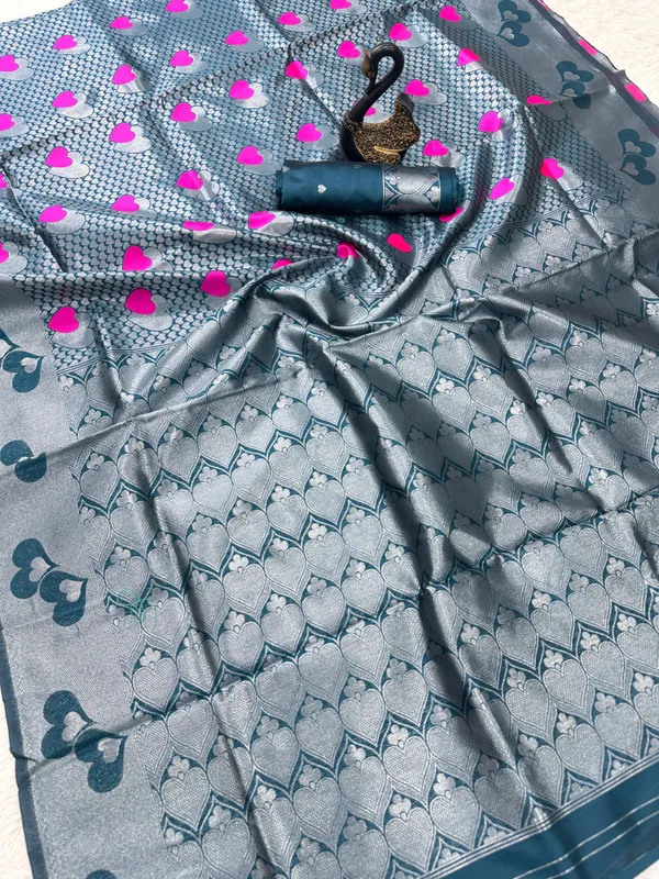 Blue_Piquant_Soft_Banarasi_Silk_Saree_With_Incomparable_Blouse_Piece_For_Women
