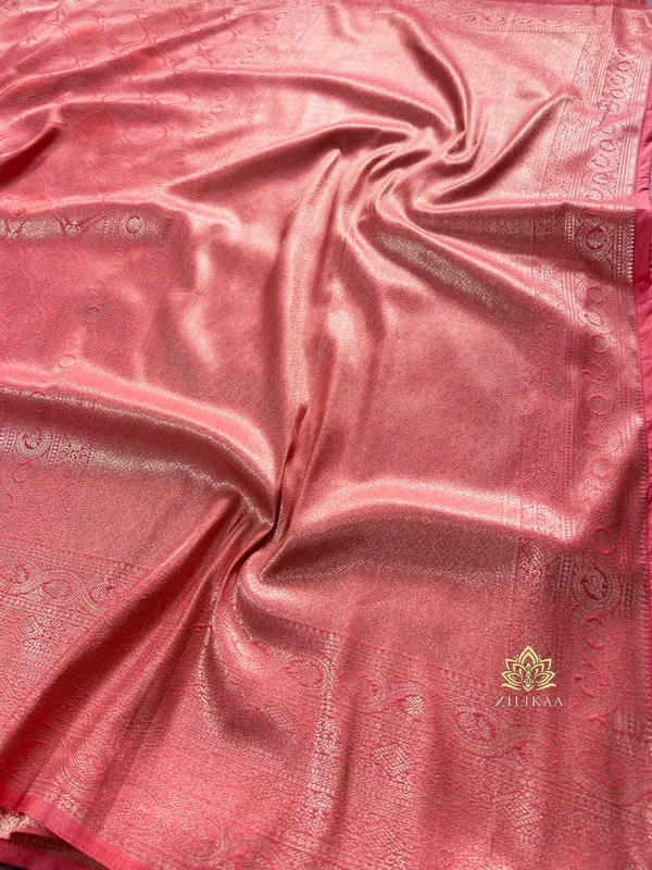Pink_Blooming_Soft_Silk_Saree_With_Dazzling_Blouse_Piece_For_Women