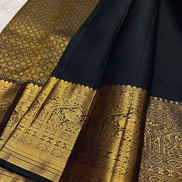 Black_Divine_Soft_Banarasi_Silk_Saree_With_Delightful_Blouse_Piece_For_Women