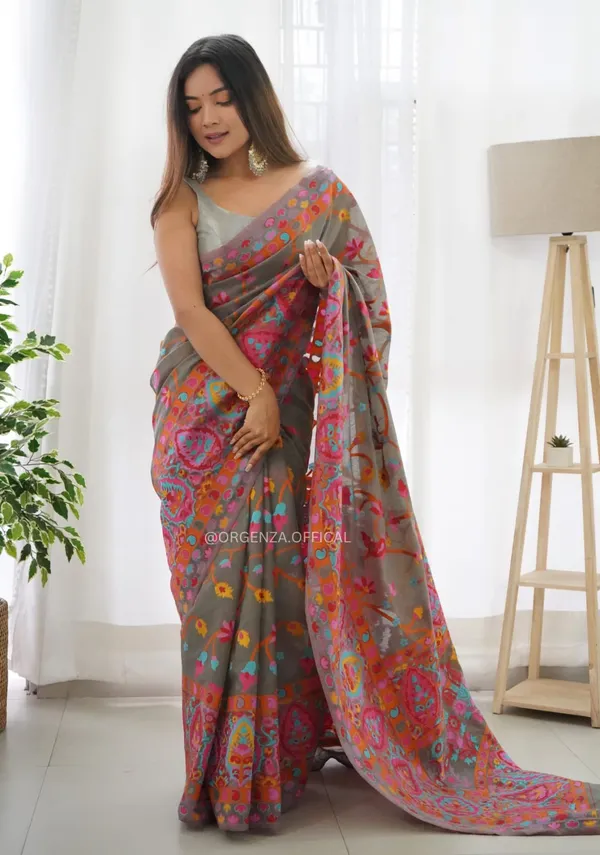 Grey_Sensational_Pashmina_Saree_With_Girlish_Blouse_Piece_For_Women